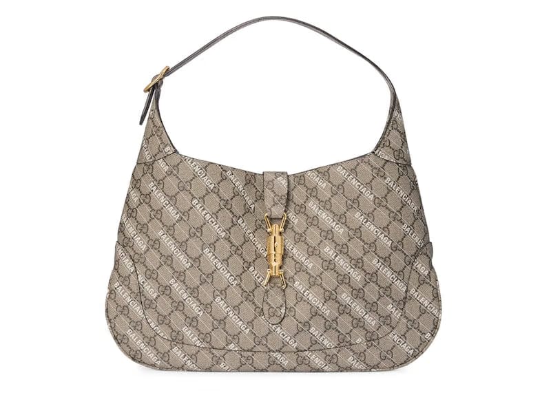 Gucci x Balenciaga The Hacker Project Medium Jackie 1961 Gg Supreme Beige/Ebony/White