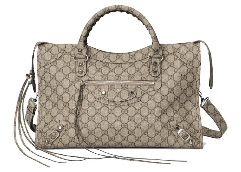 Gucci x Balenciaga The Hacker Project Medium Neo Classic Bag Variation 2 Beige/Ebony
