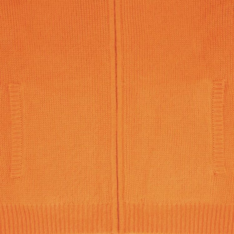 Supreme Sleeve Stripe Zip Up Sweater Orange