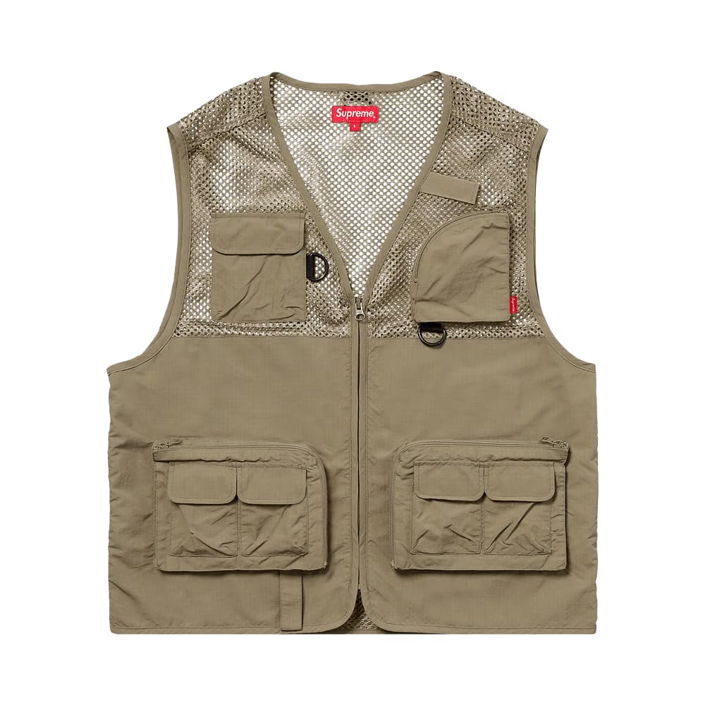 Supreme Mesh Cargo Vest Light Olive