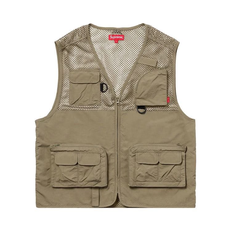 Supreme Mesh Cargo Vest Light Olive