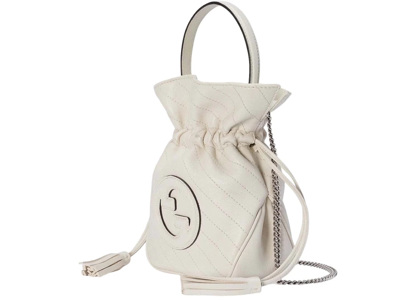 Gucci Blondie Mini Bucket Bag White