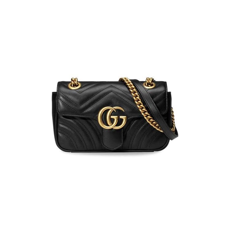 Gucci Gg Marmont Matelasse Mini Bag Black