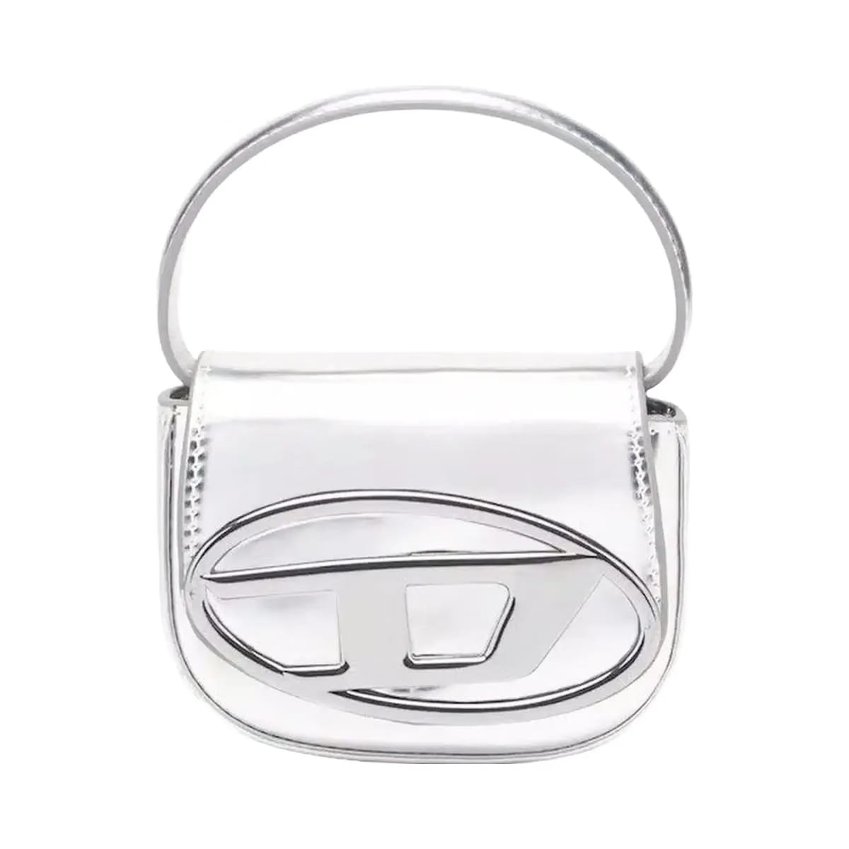 Diesel 1Dr Xs Mini Bag With D Plaque Silver