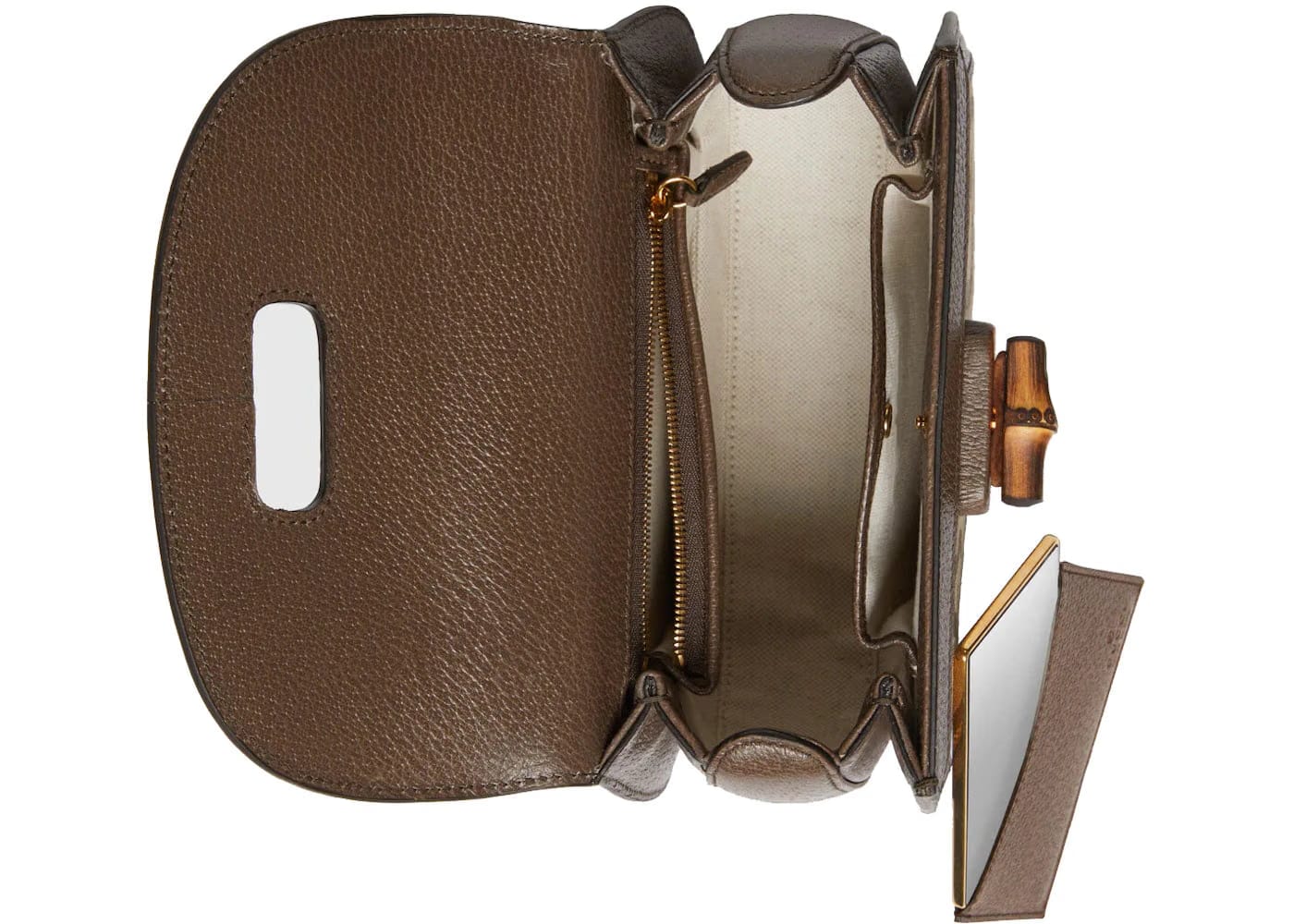 Gucci Jumbo Gg Bag With Bamboo Small Camel/Ebony