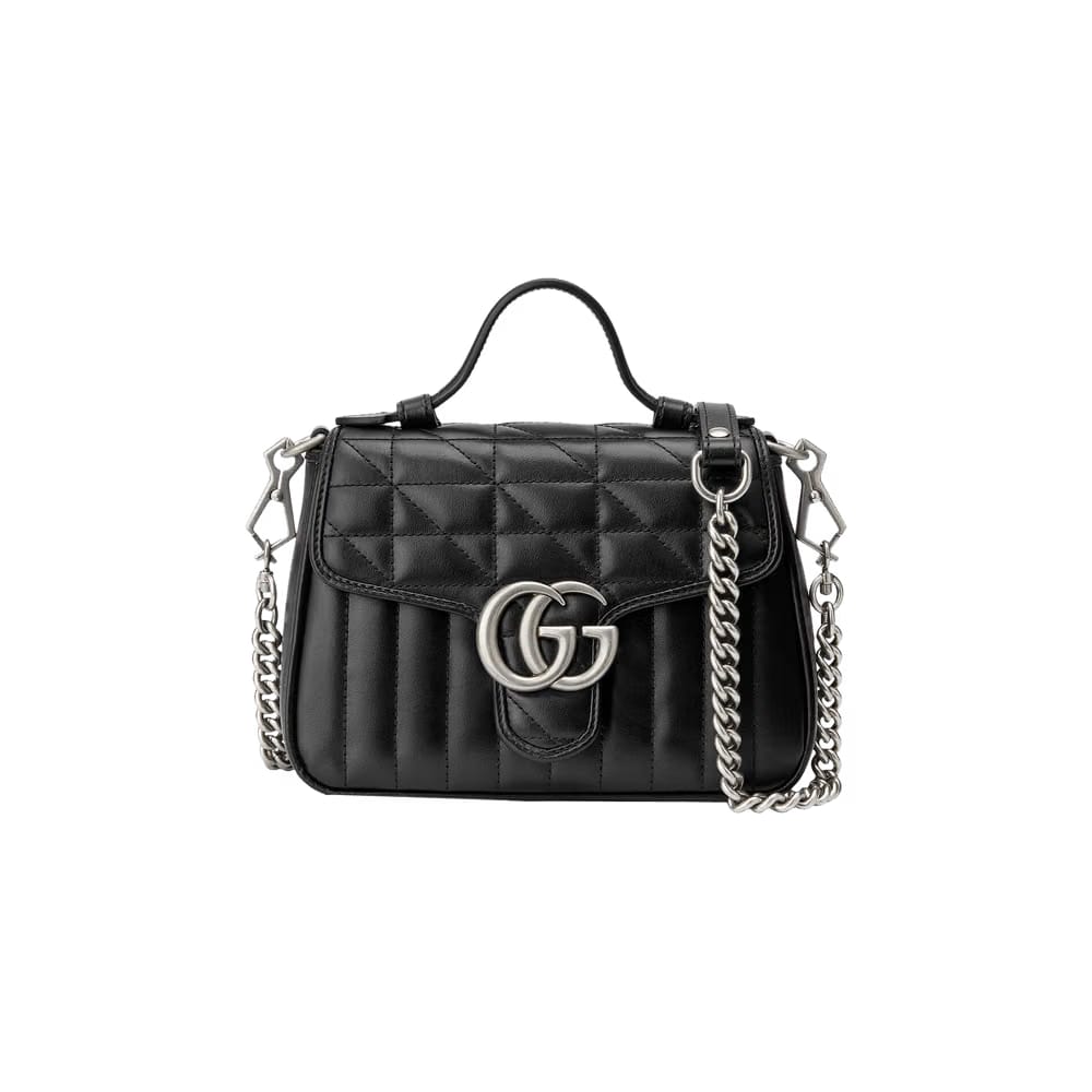 Gucci Gg Marmont Top Handle Bag Mini Black