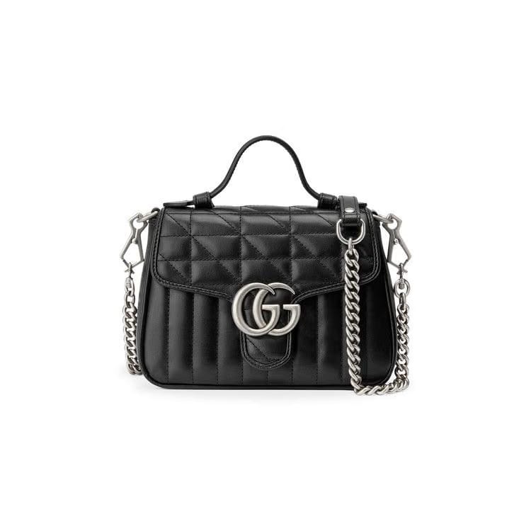 Gucci Gg Marmont Top Handle Bag Mini Black