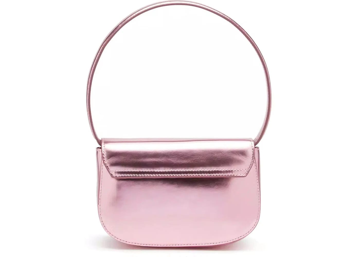 Diesel 1Dr Shoulder Bag Mirrored Leather Pink