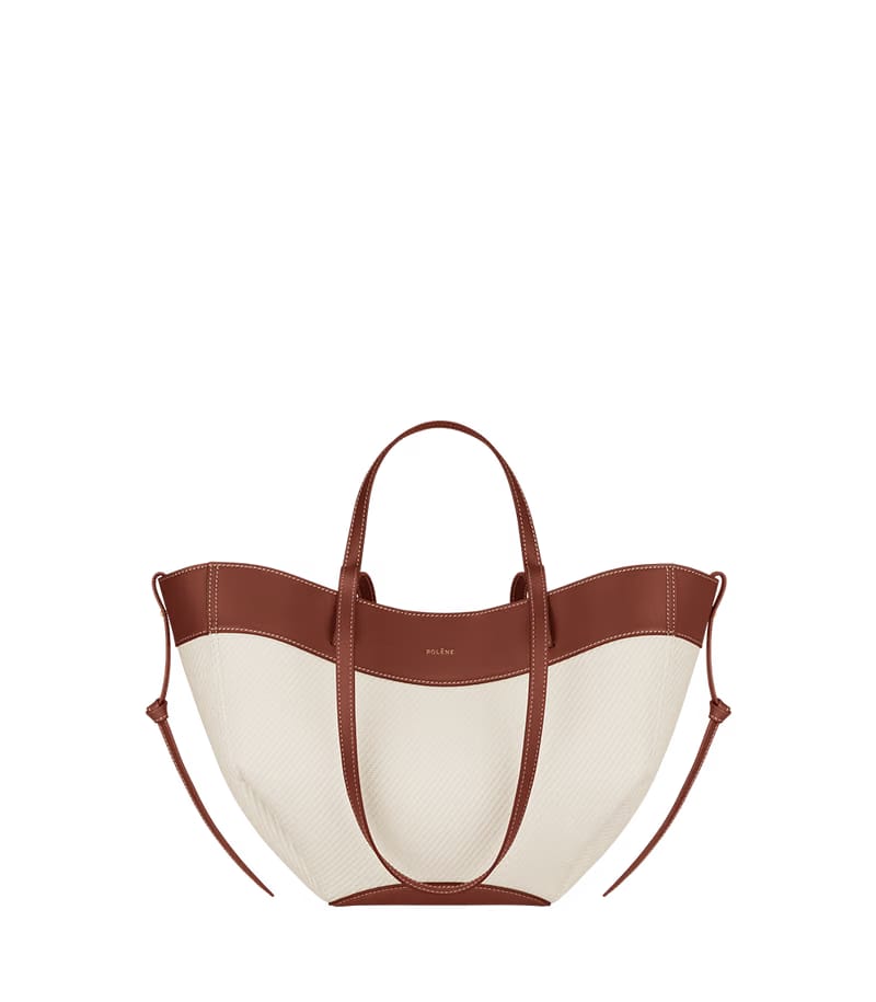 Polene Cyme Mini Cognac Canvas