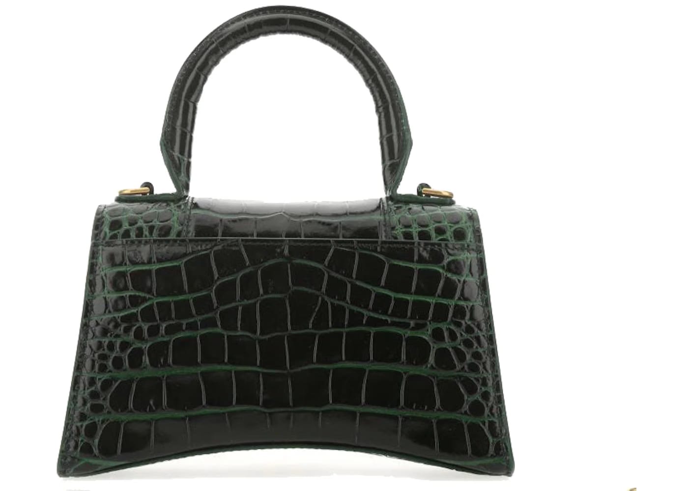 Balenciaga Hourglass Handbag Bottle Green