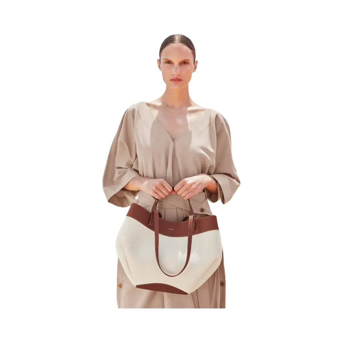 Polene Cyme Cognac Canvas