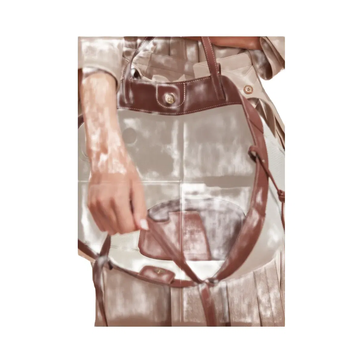 Polene Cyme Cognac Canvas