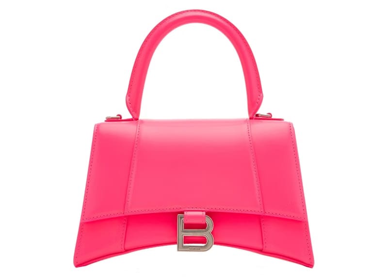 Balenciaga Hourglass Small Top Handle Bag Acid Fuchsia