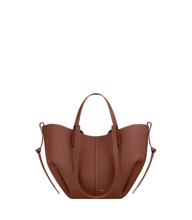 Polene Cyme Mini Textured Cognac
