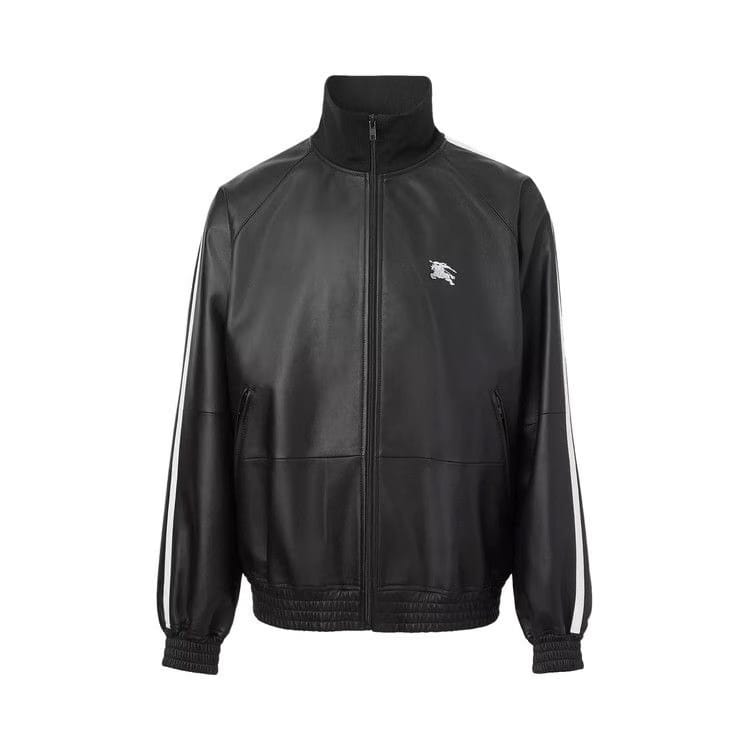 Supreme x Burberry Embroidered Logo Lambskin Funnel-Neck Jacket (Burberry Exclusive) Black