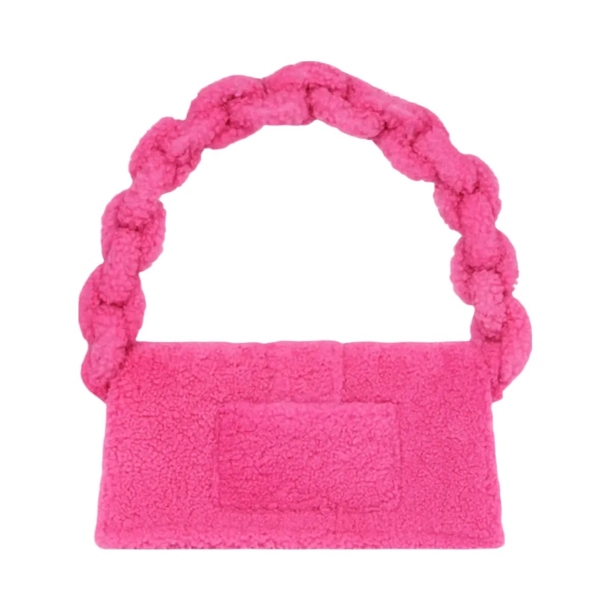 Jacquemus Le Bambidou Shearling Flap Bag Pink