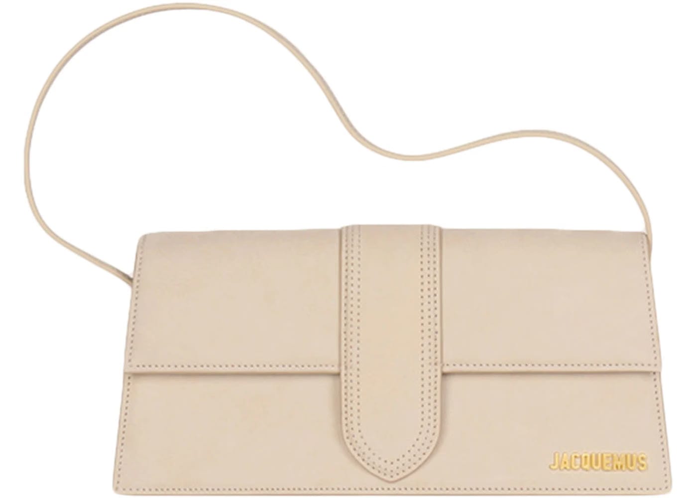 Jacquemus Le Bambino Long Flap Shoulder Bag Dark Beige