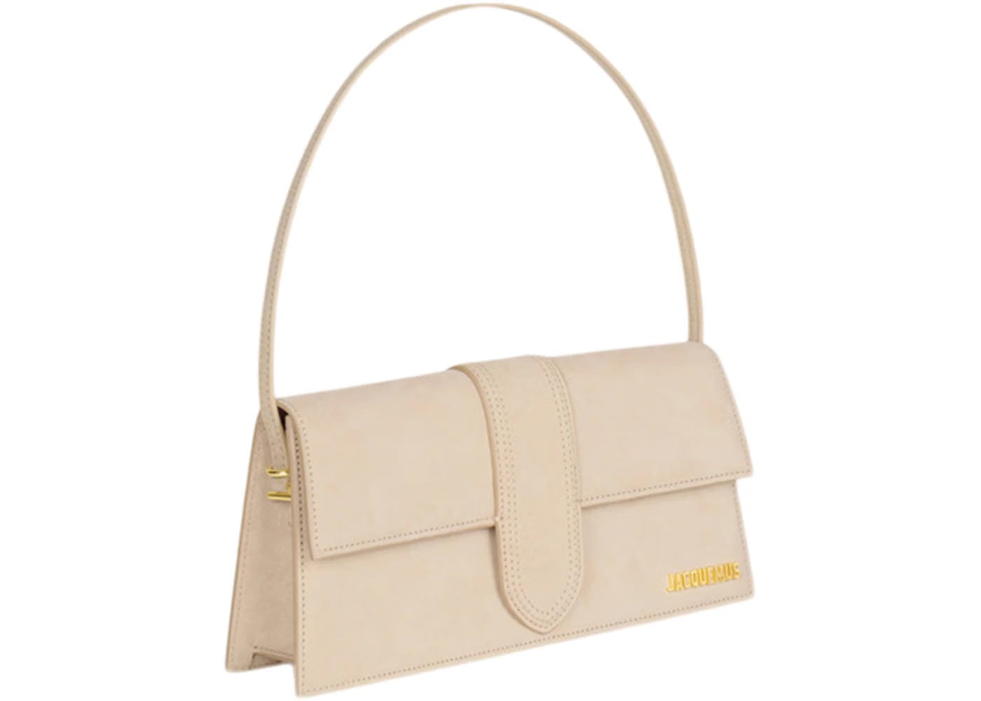 Jacquemus Le Bambino Long Flap Shoulder Bag Dark Beige