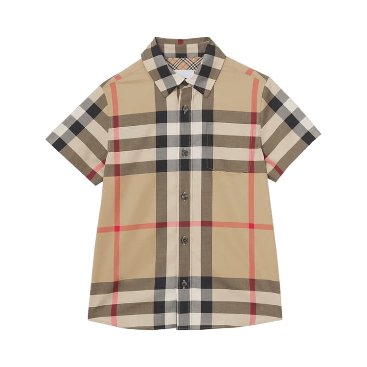 Burberry Kids Check Shirt Archive Beige