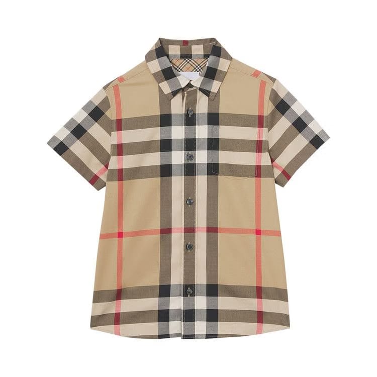 Burberry Kids Check Shirt Archive Beige