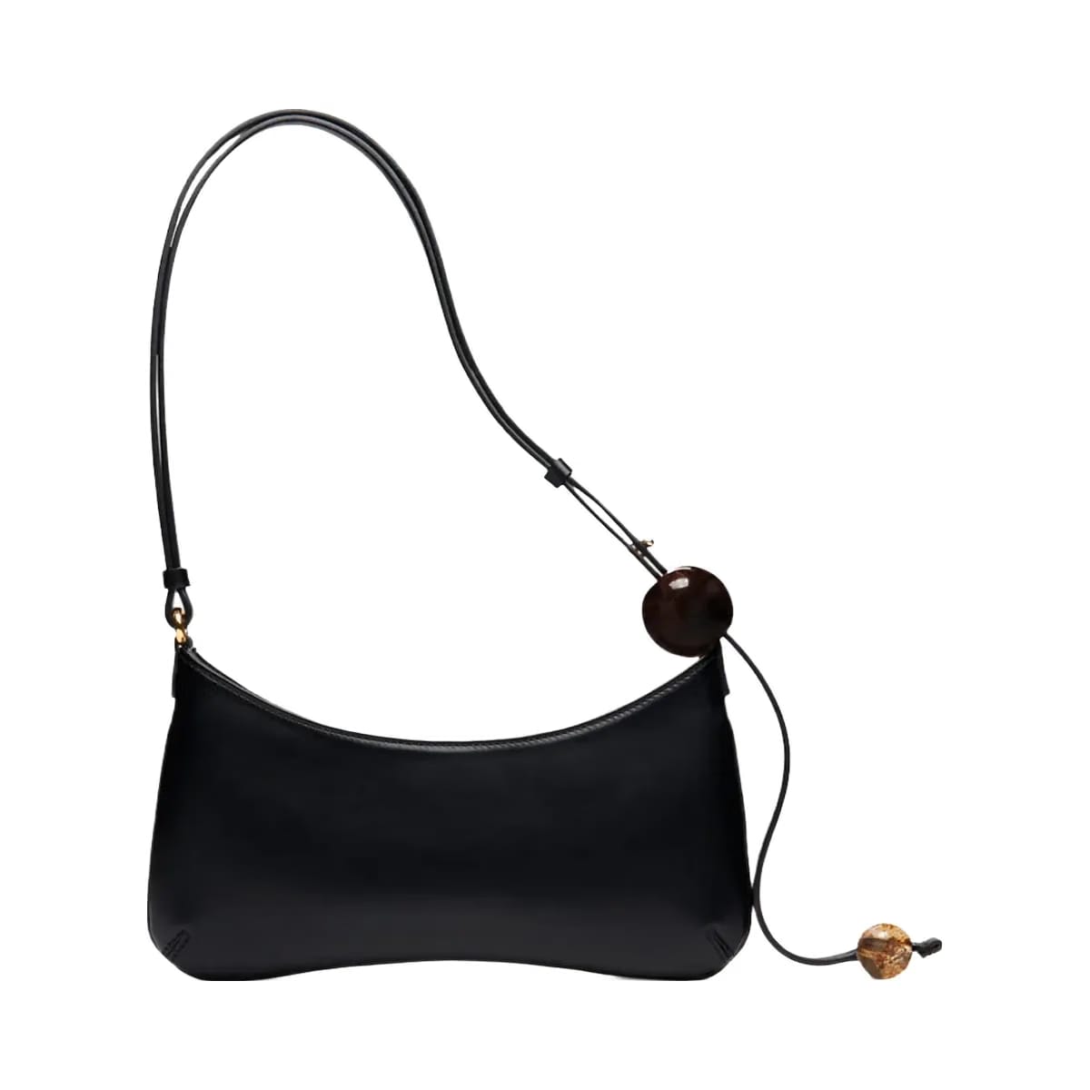 Jacquemus Le Bisou Perle Shoulder Bag Black