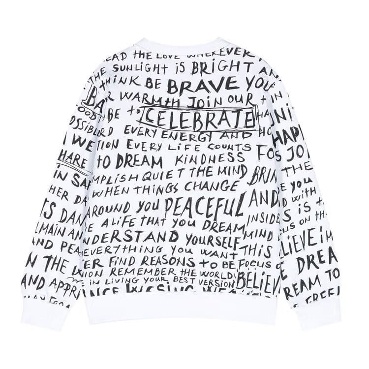 Balmain Kids Graphic Print Long-Sleeve T-Shirt White