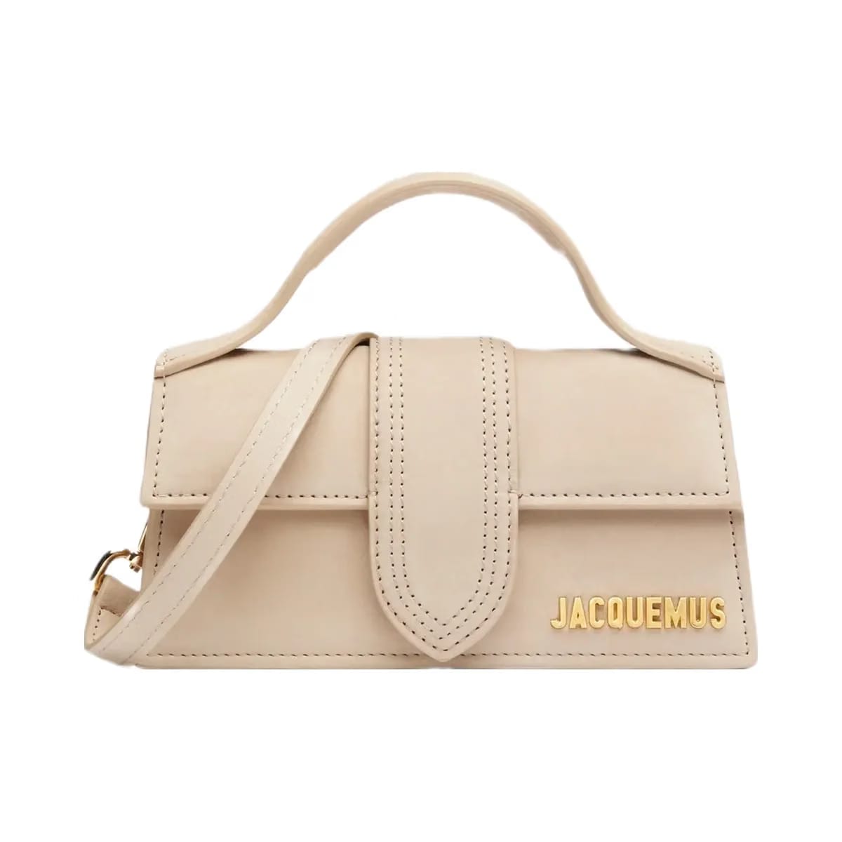 Jacquemus The Bambino Structured Water-Repellent Nubuck Bag Dark Beige