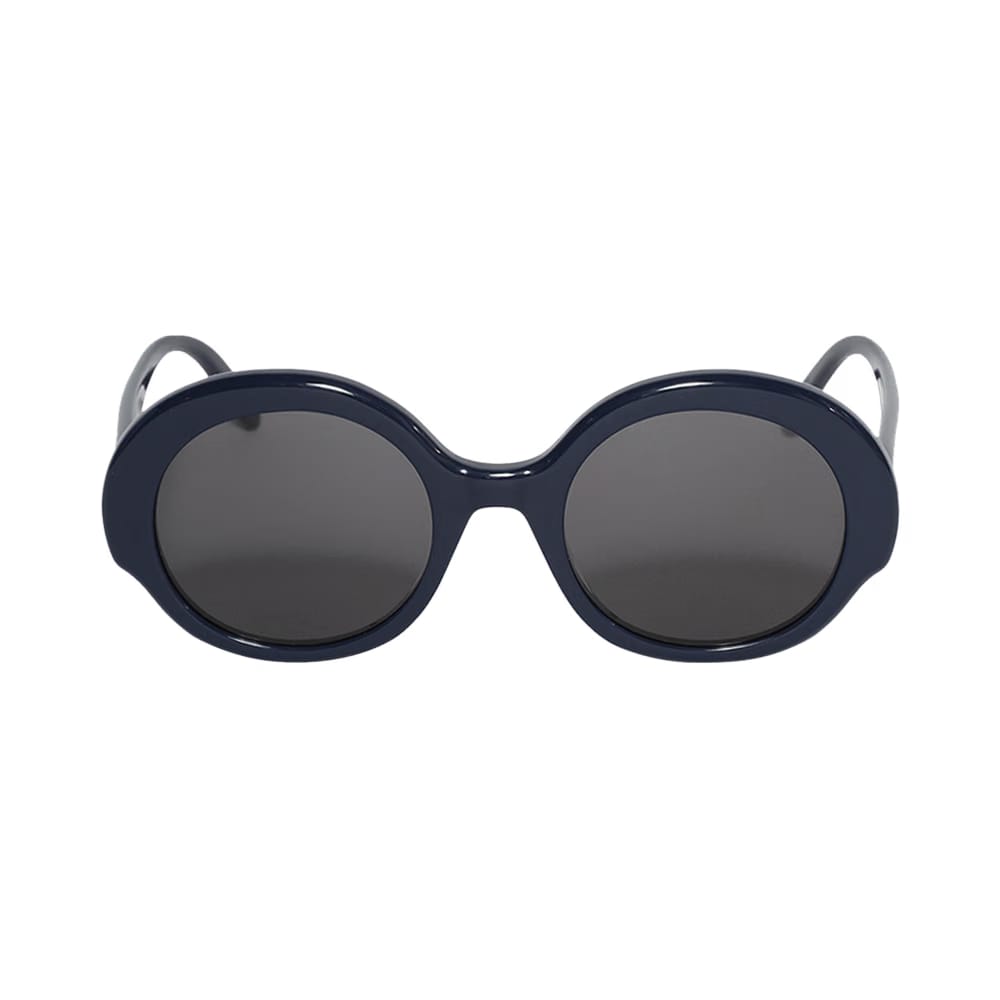 Loewe Round Slim Sunglasses Shiny Blue/Smoke