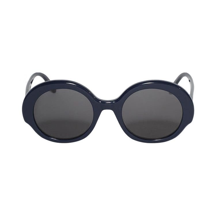 Loewe Round Slim Sunglasses Shiny Blue/Smoke