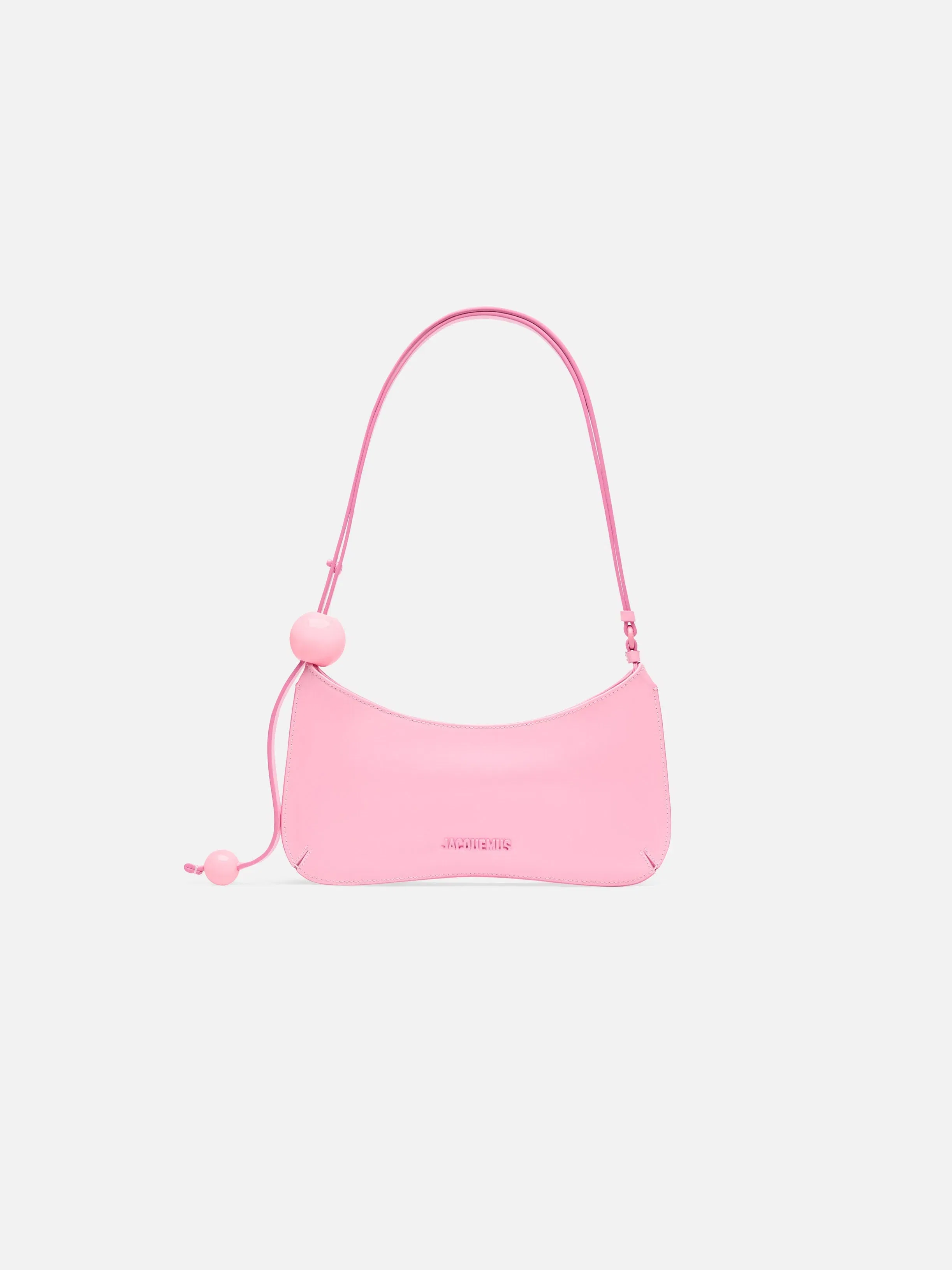 Jacquemus The Bisou Perle Beaded Shoulder Bag Pink