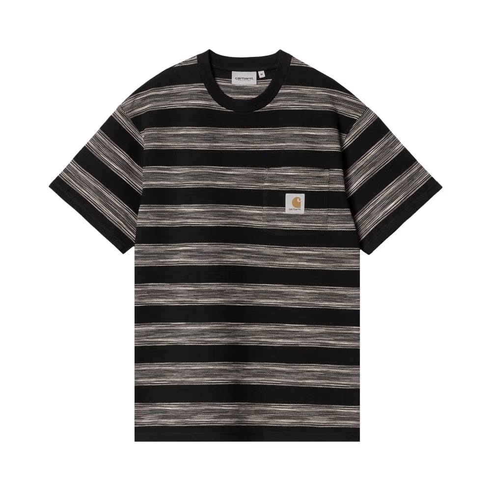 Carhartt WIP Shorts-Sleeve Dodson Pocket T-Shirt Black Stripe