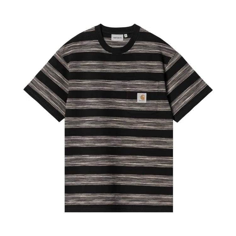 Carhartt WIP Shorts-Sleeve Dodson Pocket T-Shirt Black Stripe