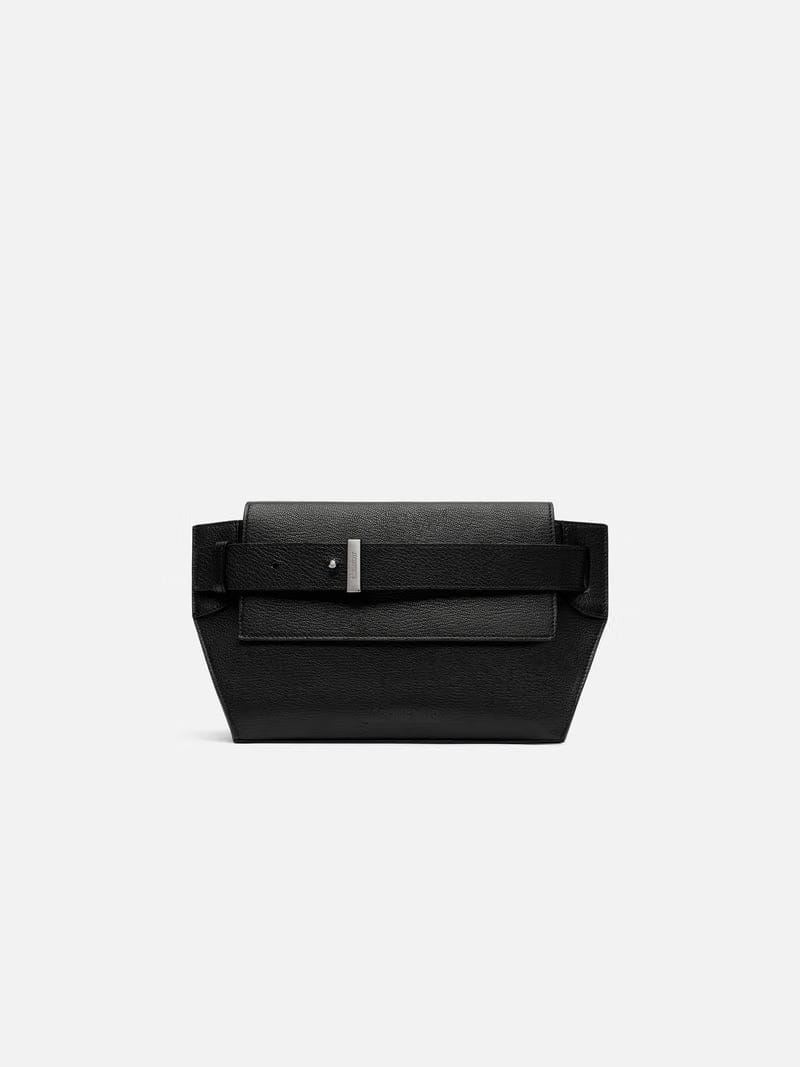 Jacquemus The Capri Messenger Bag Folded Messenger Bag Black