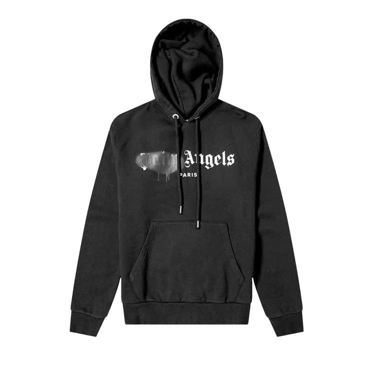 Palm Angels Paris Sprayed Hoodie Black