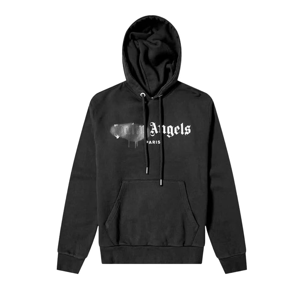 Palm Angels Paris Sprayed Hoodie Black
