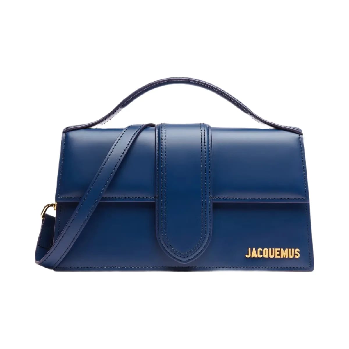Jacquemus The Large Bambino Smooth Leather Structured Bag Dark Navy