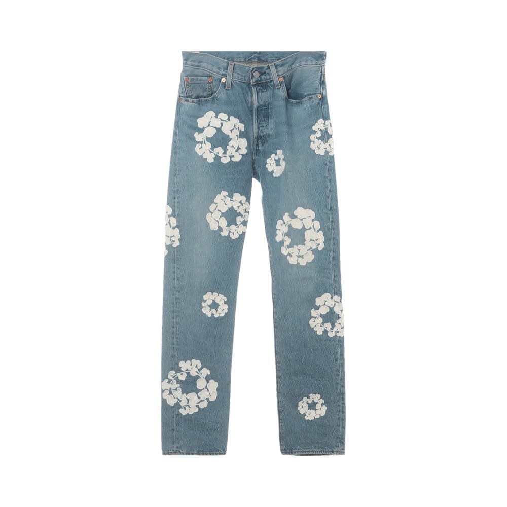 Levi's x Denim Tears Logo Japan Embroidered Denim Jeans Blue