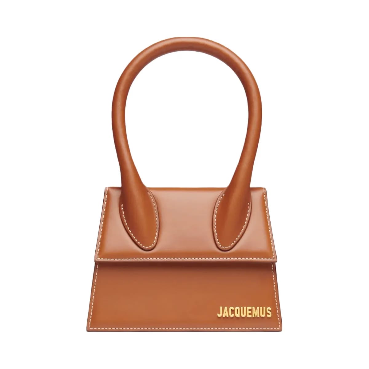 Jacquemus The Medium Chiquito Smooth Leather Structured Bag Light Brown