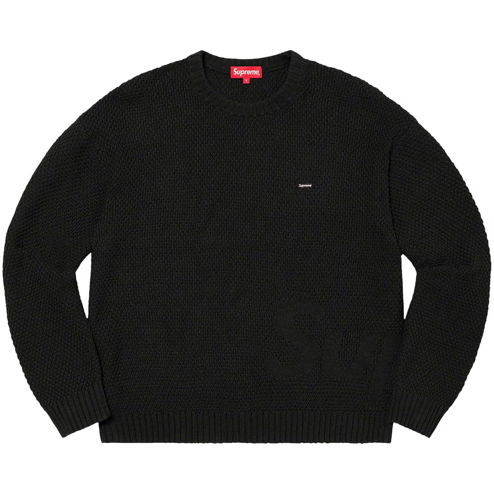 Supreme Textured Small Box Sweater Black