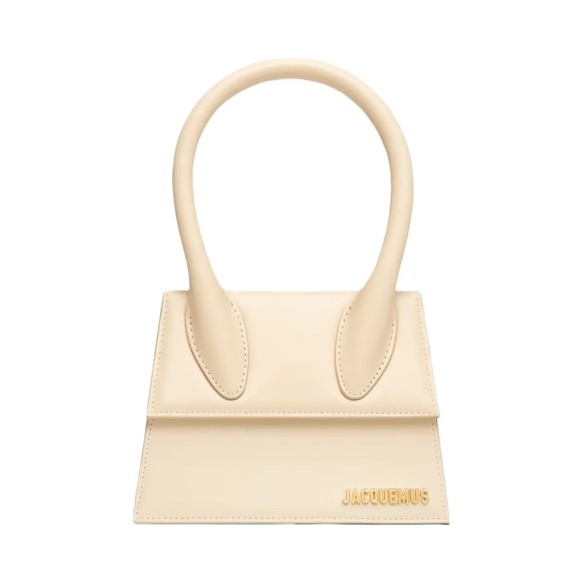 Jacquemus The Medium Chiquito Structured Crocodile-Effect Leather Bag Ivory