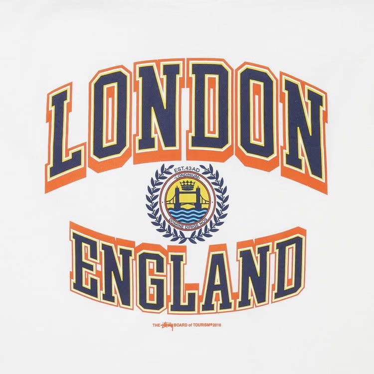 Stussy London England T-Shirt White