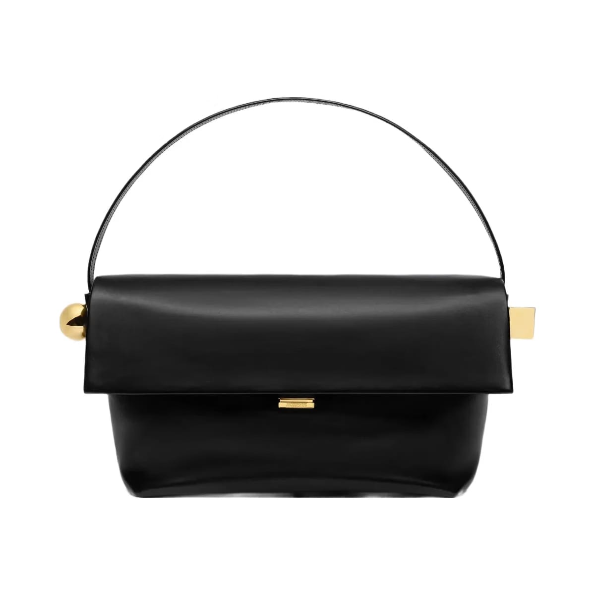 Jacquemus The Large Rond CarreLarge Folded Shoulder-Bag Black