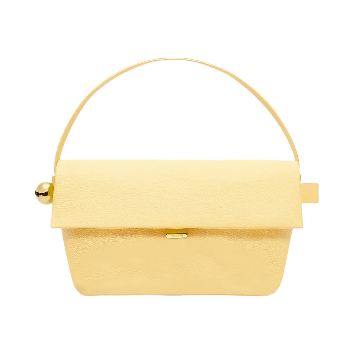 Jacquemus The Large Rond CarreLarge Folded Shoulder-Bag Light Yellow