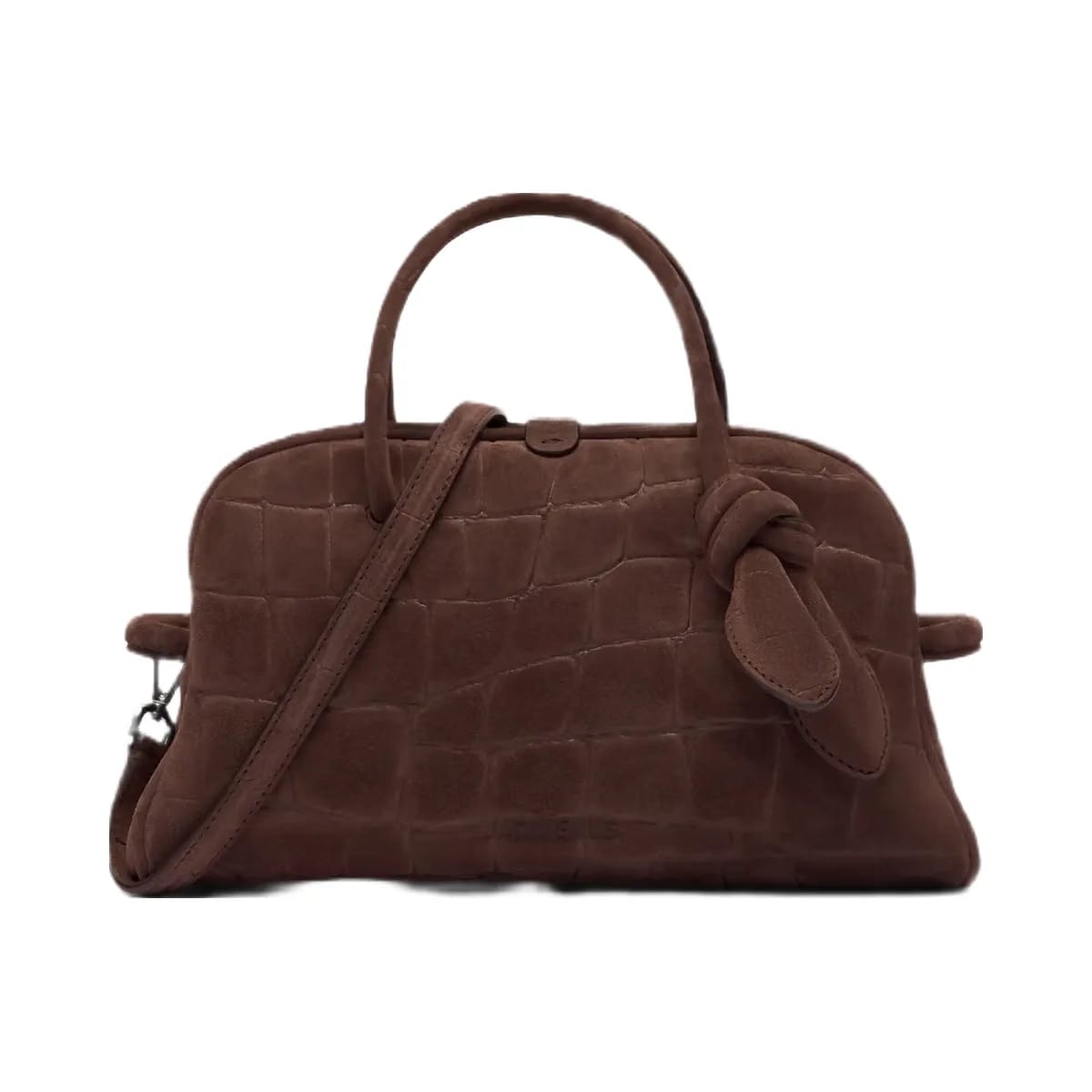 Jacquemus The Small Turismo Small Soft Bowling Bag Dark Brown