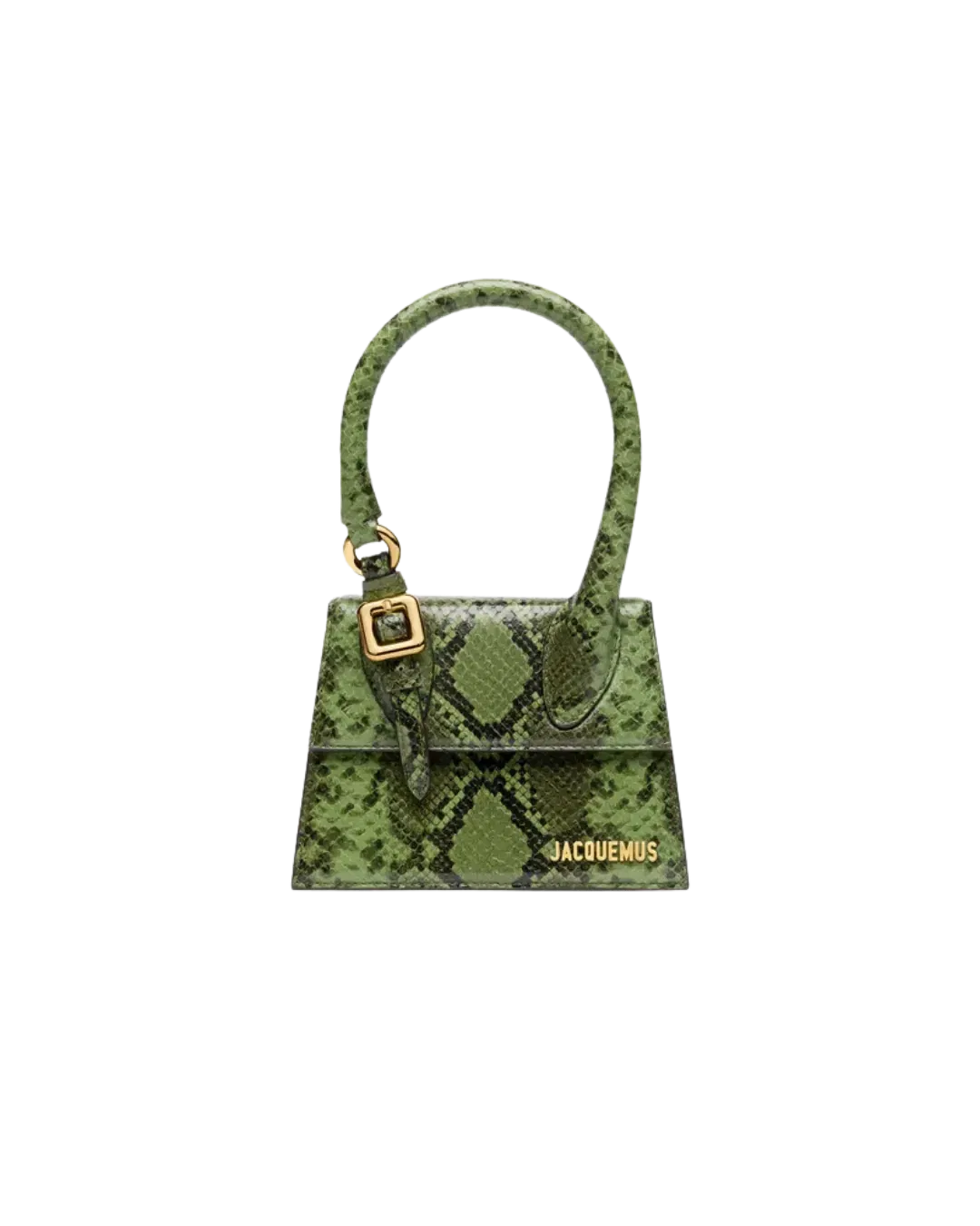 Jacquemus The Medium Chiquito With Buckle Signature Buckled Handbag Green