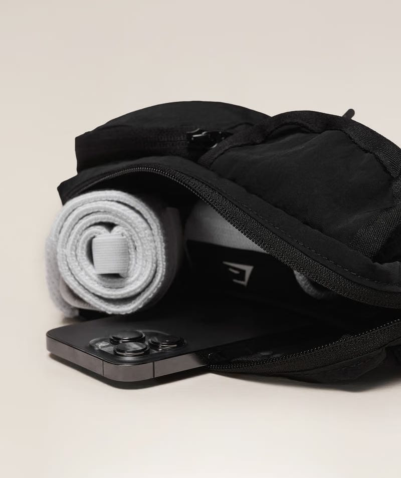 Gymshark Pleat Sling Bag Black