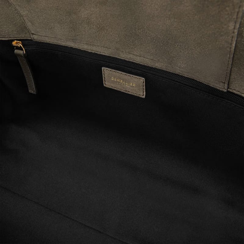 DeMellier The Midi Hudson deep olive suede & deep olive smooth