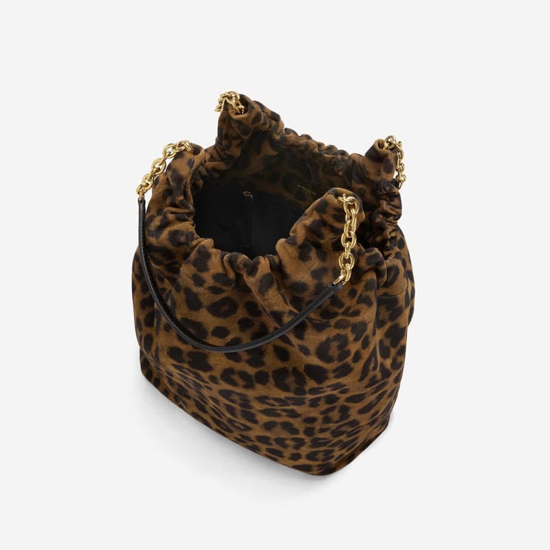 DeMellier The Miami leopard-effect suede & black smooth