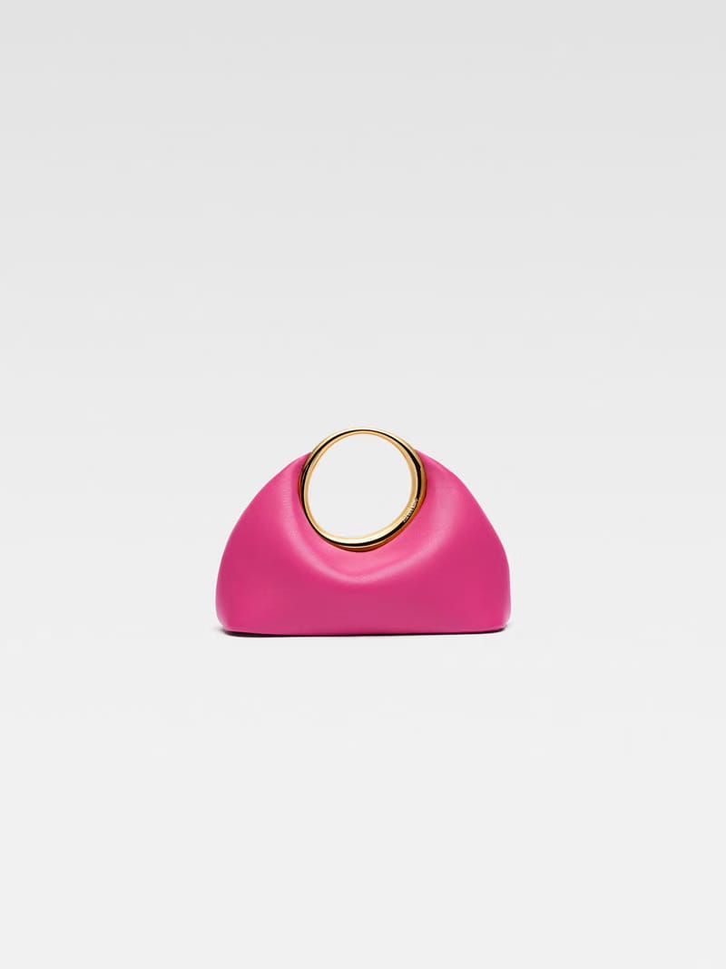 Jacquemus The Small Calino Nappa Leather Handbag Dark Pink