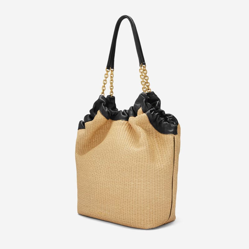 DeMellier The Miami warm raffia black smooth